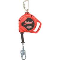 Rebel Self Retracting Lifeline, 33', Galvanized Steel, Swivel Duraquip Inc