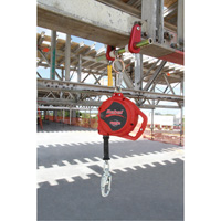 Rebel Self Retracting Lifeline, 33', Galvanized Steel, Swivel Duraquip Inc