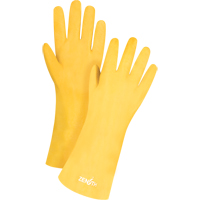 Rough-Finish Chemical-Resistant Gloves, Size 9, 14" L, PVC, Interlock Inner Lining, 47-mil Duraquip Inc