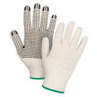 Lightweight Dotted String Knit Gloves, Poly/Cotton, Single Sided, 7 Gauge, Medium Duraquip Inc