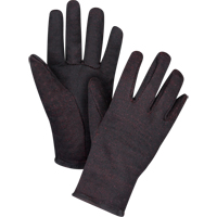 Gants de jersey, Grand, Brun, Molleton rouge, &agrave; enfiler Duraquip Inc