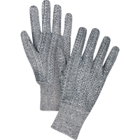 Gants de jersey, Grand, Poivre et sel, Non doubl&eacute;, Poignet en tricot Duraquip Inc