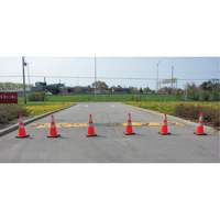 C&ocirc;ne de signalisation, 28", Orange, Bande(s) r&eacute;fl&eacute;chissante(s) 4" & 6" Duraquip Inc