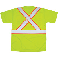 CSA Compliant T-Shirt, Polyester, Large, High Visibility Lime-Yellow Duraquip Inc