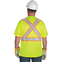 CSA Compliant T-Shirt, Polyester, Large, High Visibility Lime-Yellow Duraquip Inc