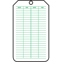 &eacute;tiquettes de s&eacute;curit&eacute; d'inspection et de contr&ocirc;le de l'&eacute;tat de l'&eacute;quipement, Papier cartonn&eacute;, 3-1/8" la x 5-7/8" h, Français Duraquip Inc