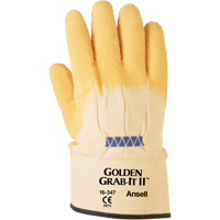 Gants Golden Grab-It II, 10/T-Grand, R&ecirc;vetement Latex de caoutchouc, Calibre 13, Enveloppe en Nylon Duraquip Inc