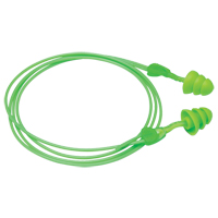 Bouchons d'oreilles r&eacute;utilisables Glide Trio, Avec cordon, Vrac - &agrave; nu, 27 dB NRR, Taille unique Duraquip Inc