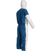 Hooded Coveralls, 4X-Large, Blue/White, Tyvek&reg; 400 D Duraquip Inc