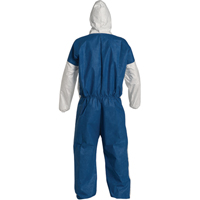 Hooded Coveralls, 4X-Large, Blue/White, Tyvek&reg; 400 D Duraquip Inc