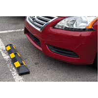 Parking Curb, Rubber, 3' L, Black/Yellow SEH140 | Duraquip Inc