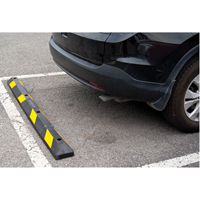 Parking Curb, Rubber, 6' L, Black/Yellow SEH141 | Duraquip Inc
