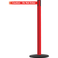 Advance TensaBarrier&reg; Barrier Post, Steel, 36" H, White/Red Tape, 7.5' Tape Length Duraquip Inc