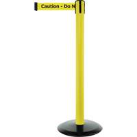 Advance TensaBarrier&reg; Barrier Post, Steel, 36" H, Black/Yellow Tape, 7.5' Tape Length Duraquip Inc