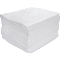 Feuilles absorbantes souffl&eacute;es de premi&egrave;re qualit&eacute;, Huile seulement, 15" x 17", 30 gal. d'absorption Duraquip Inc
