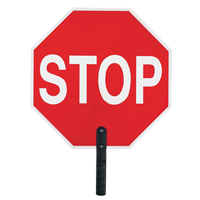 "Stop" Traffic Sign, 18" x 18", Plastic, English with Pictogram Duraquip Inc