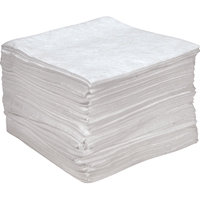 Premium Anti Static Sorbent Pads, Oil Only, 15" x 18", 25 gal. Absorbancy Duraquip Inc