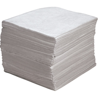 Premium Meltblown Sorbent Pads, Oil Only, 15" x 17", 30 gal. Absorbancy Duraquip Inc