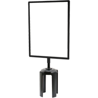 Tensabarrier&reg; Sign Frame with Adapter, Black Duraquip Inc
