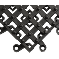 ErgoDeck&reg; Matting With Integrated No-Slip Cleats No. 553, PVC, 1-1/2' W x 1-1/2' L, 7/8" Thick, Black Duraquip Inc