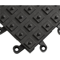ErgoDeck&reg; Matting With Integrated No-Slip Cleats No. 552, PVC, 1-1/2' W x 1-1/2' L, 7/8" Thick, Black Duraquip Inc