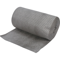Rouleaux absorbants en fibres fines de calibre industriel, Lourd, 150' lo x 30" la, Absorption 70 gal. Duraquip Inc