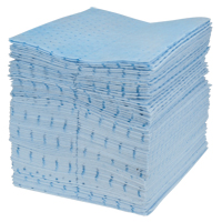 Feuilles absorbantes bleues li&eacute;es de premi&egrave;re qualit&eacute;, Huile seulement, 15" x 18", 30 gal. d'absorption Duraquip Inc