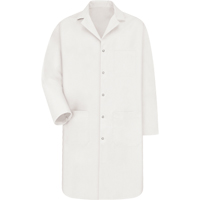 Lab Coat, Poly-Cotton, Small, White Duraquip Inc