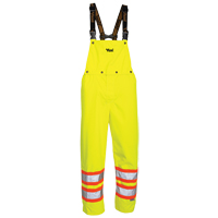 Pantalons 300 deniers Professional Journeyman, Polyester, Petit, Jaune lime haute visibilit&eacute; Duraquip Inc