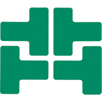 Floor Corner Marks, T, 5" L x 2" W, Green, Polyester Duraquip Inc