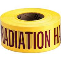 Barricade Tape, English, 3" W x 1000' L, 3 mils, Magenta on Yellow Duraquip Inc