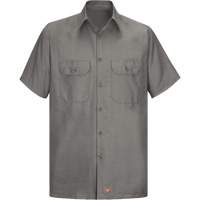 Short Sleeve Ripstop Shirt, Men's, 3X-Large, Grey Duraquip Inc