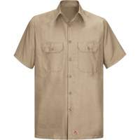 Short Sleeve Ripstop Shirt, Men's, 3X-Large, Khaki Duraquip Inc