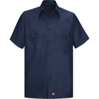 Chemise &agrave; manches courtes en tissu ind&eacute;chirable, Hommes, 3T-Grand, Bleu marine Duraquip Inc