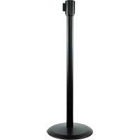 Slimline TensaBarrier&reg; Receiver Post, 38" High, Black Duraquip Inc