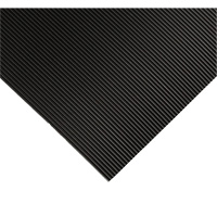 Tapis ondul&eacute; pour tableau de contr&ocirc;le no 702, 2' la x 10' lo, 1/4" &eacute;paisseur, Noir, PVC Duraquip Inc