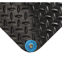 Tapis conducteur d'&eacute;lectricit&eacute; no 786, 2' la x 3' lo x 15/16" &eacute;p, PVC, Losange, Noir Duraquip Inc
