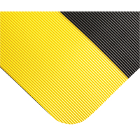 Double Duty Switchboard Mats No.720, Corrugated, 3' x 10' x 5/8", Black/Yellow, PVC Duraquip Inc