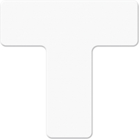 Marqueurs all&eacute;g&eacute;e/5S Armor Stripe, T, 6" lo x 6" la, Blanc, Plastique Duraquip Inc