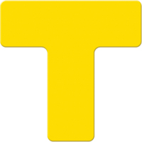 Marqueurs all&eacute;g&eacute;e/5S Armor Stripe, T, 6" lo x 6" la, Jaune, Plastique Duraquip Inc