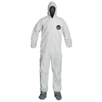 ProShield&reg; 50 Coveralls, Small, White, Microporous Duraquip Inc