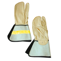1 Finger Lineman's Glove, Medium, Grain Cowhide Palm Duraquip Inc