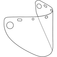 Visi&egrave;re d&eacute;coup&eacute;e &agrave; l'emporte-pi&egrave;ce et form&eacute;e Dynamic, Polycarbonate, Teinte Transparent Duraquip Inc