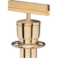 Sign Bracket for Portable Post, Polished Brass Duraquip Inc