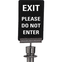 "Exit: Please Do Not Enter" Crowd Control Sign, 11" x 7", Plastic, English Duraquip Inc