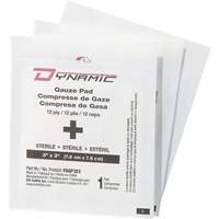 Dynamic Gauze, Pad, 3" L x 3" W, Sterile, Medical Device Class 1 Duraquip Inc