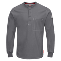 Chemises Henley Excel FR &agrave; manches longues, Petit, Gris Duraquip Inc