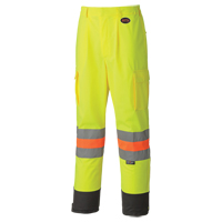 6009 Breathable Traffic Safety Pants, Polyester, X-Small, High Visibility Lime-Yellow Duraquip Inc