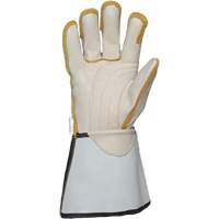 Linemans Glove, Small, Grain Cowhide Palm Duraquip Inc