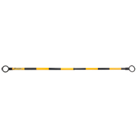 Telescopic Barricade Bar, 85" Extended Length, Black/Yellow Duraquip Inc